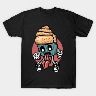 Cartoon Aesthetic Zombie Cupcake T-Shirt